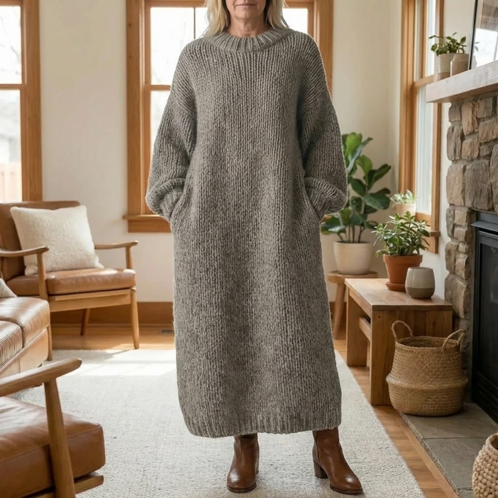Elara | Relaxed Cozy Statement Knit Dress