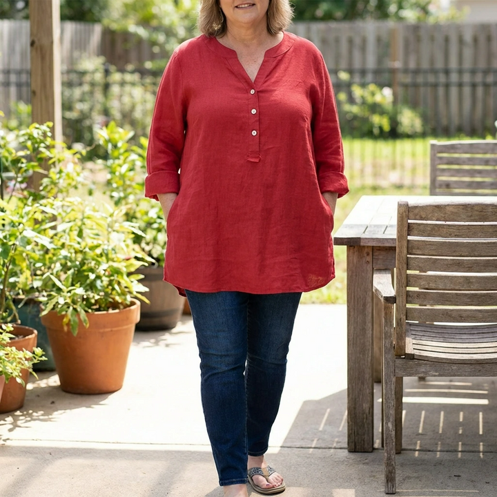 Celine | Relaxed Button Blouse, Effortless Chic