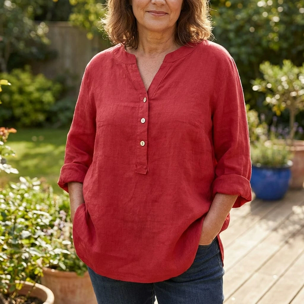 Celine | Relaxed Button Blouse, Effortless Chic