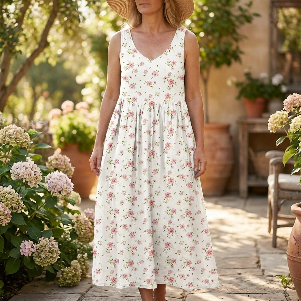 Elowen | Floral Sleeveless Everyday Dress