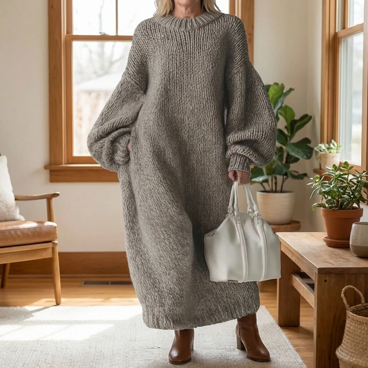 Elara | Relaxed Cozy Statement Knit Dress