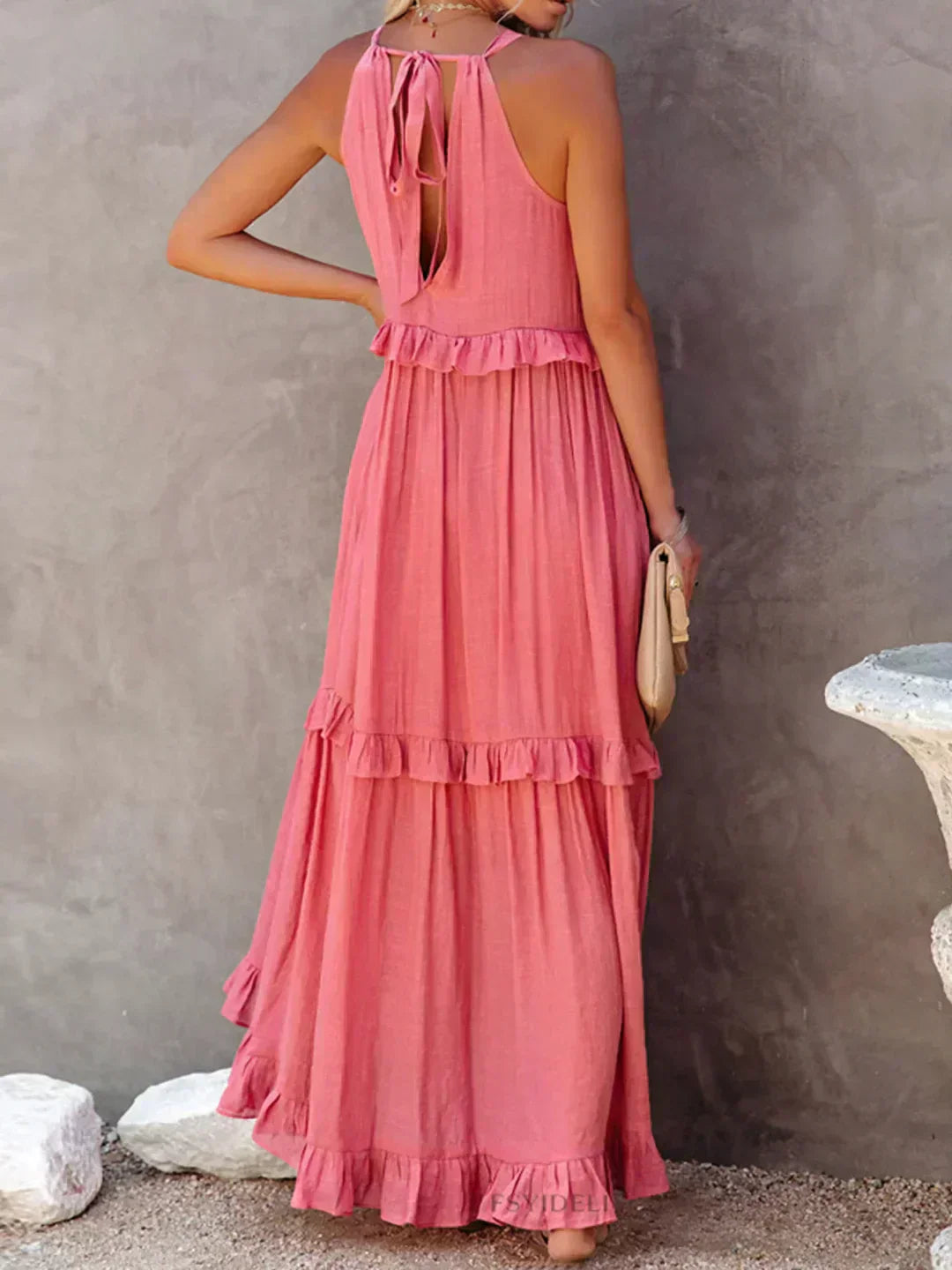 Zerina | Flowing Ruffle Maxi Dress