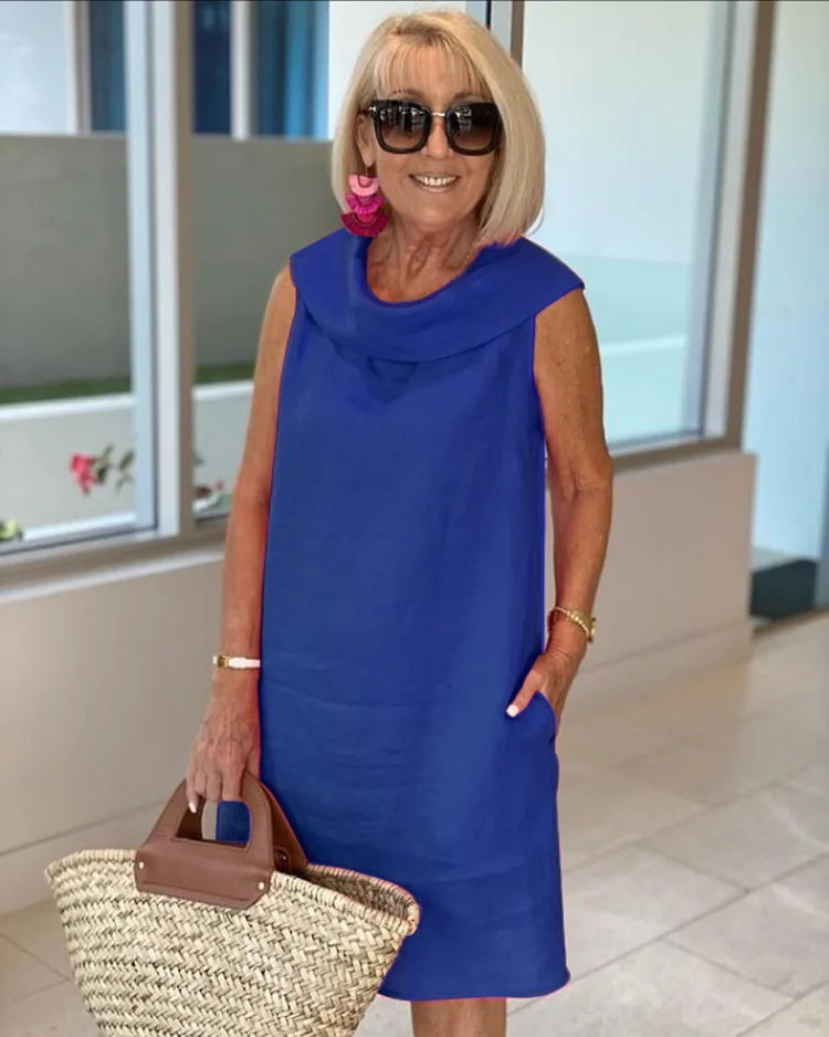 Vivienne | Elegant Cowl-Neck Summer Dress