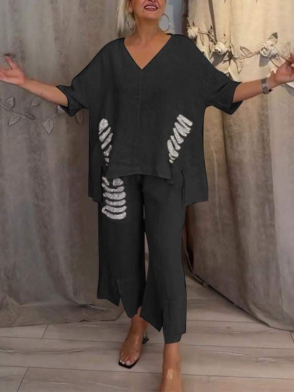 Soraya | Distressed Detail Two-Piece Set