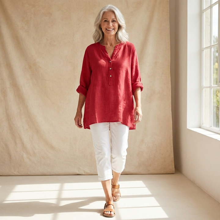Amara | Everyday Relaxed Button Blouse