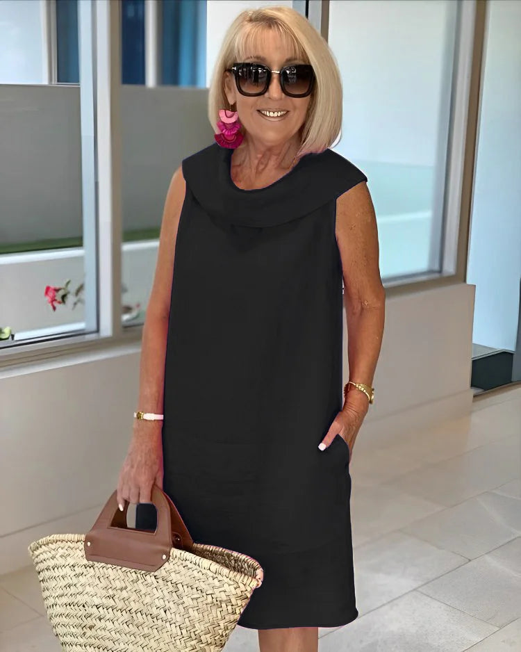 Vivienne | Elegant Cowl-Neck Summer Dress