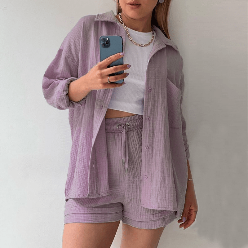 Lyra | Relaxed Overshirt & Shorts Set