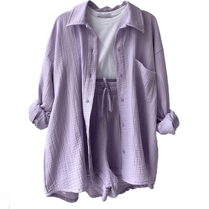 Lyra | Relaxed Overshirt & Shorts Set