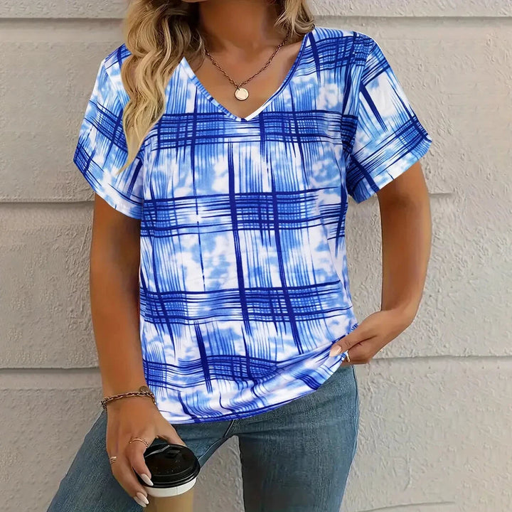 Aubrey | Casual V-Neck Patterned Women’s Top