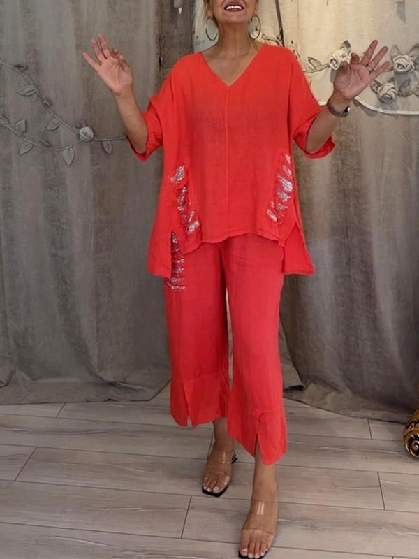 Soraya | Distressed Detail Two-Piece Set