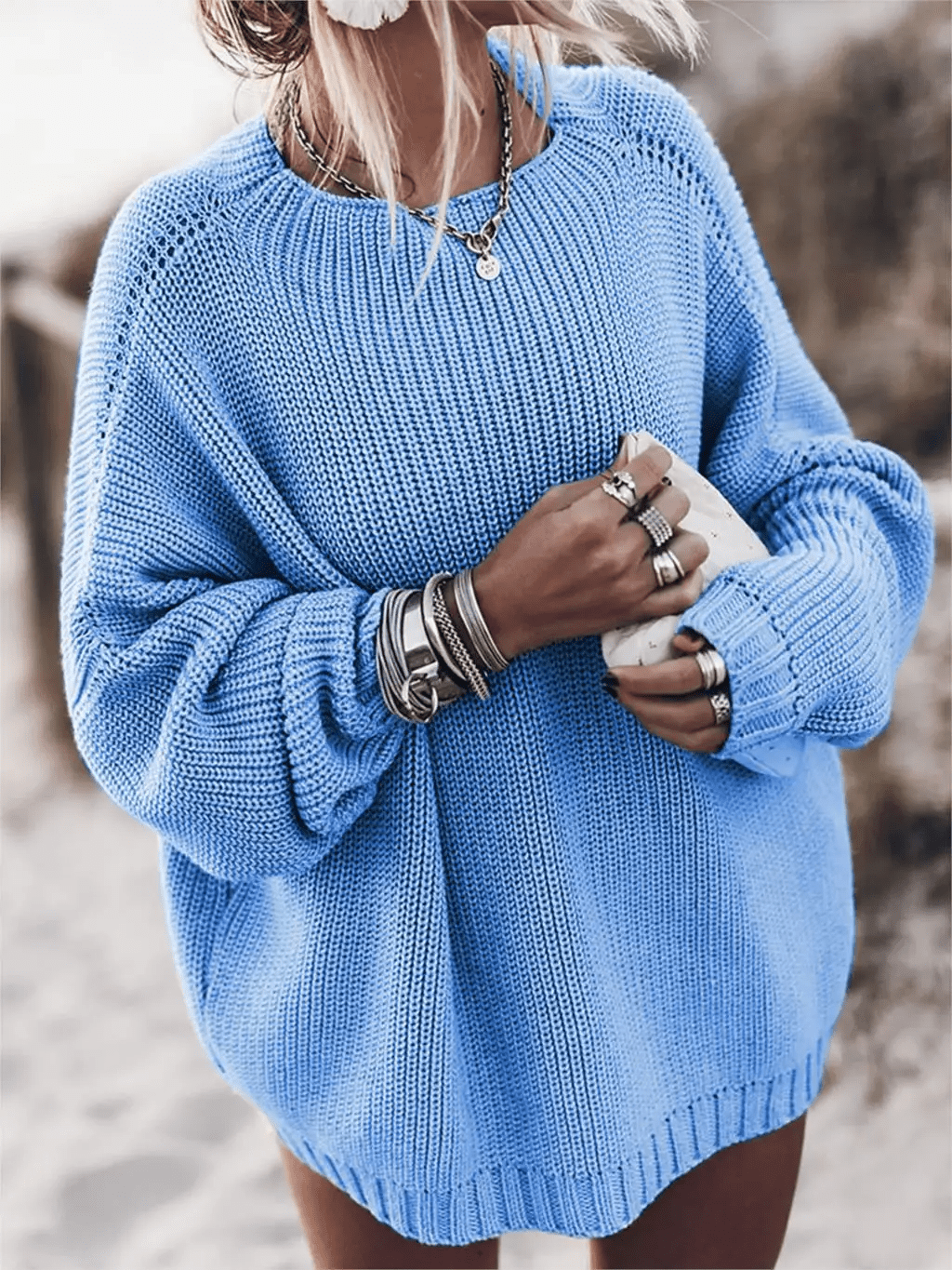 Isaline | Relaxed Beach Knit Sweater