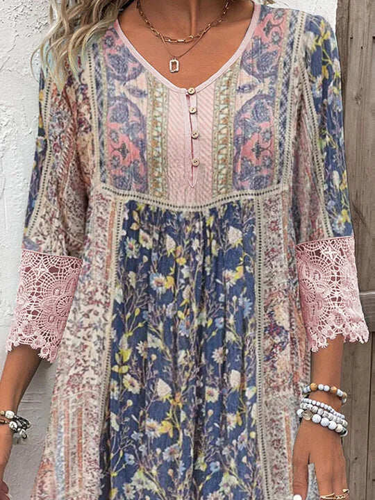 Amara | Vintage Lace Boho Dress
