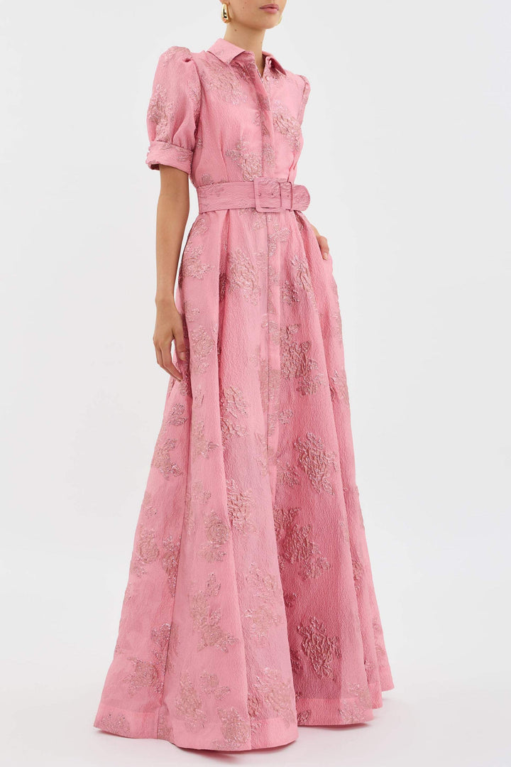 Celestine | Elegant Belted Evening Dress