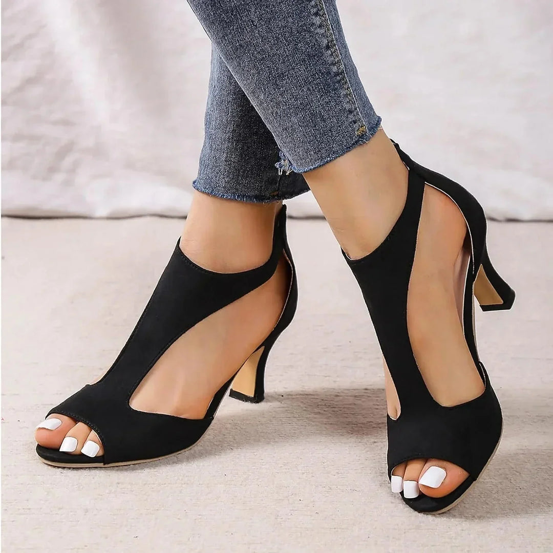Celeste | Elegant Cutout Heel Sandals