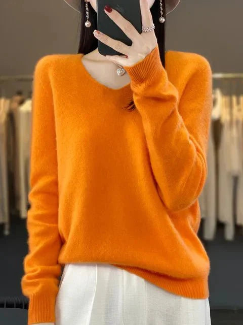 Nerisse | Elegant V-Neck Sweater