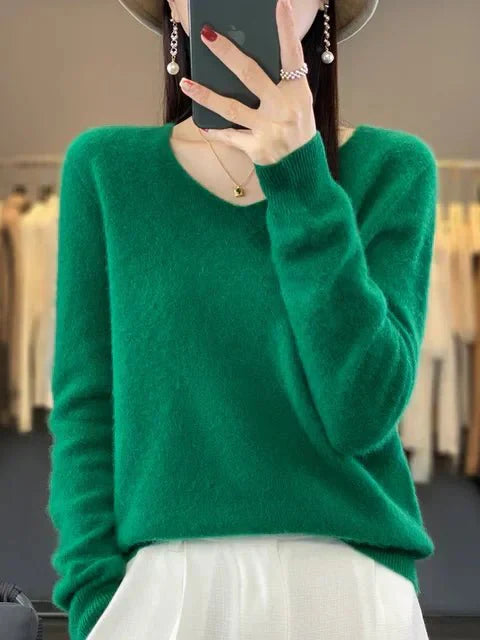 Nerisse | Elegant V-Neck Sweater