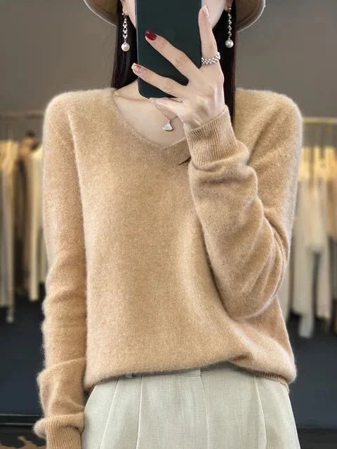 Nerisse | Elegant V-Neck Sweater