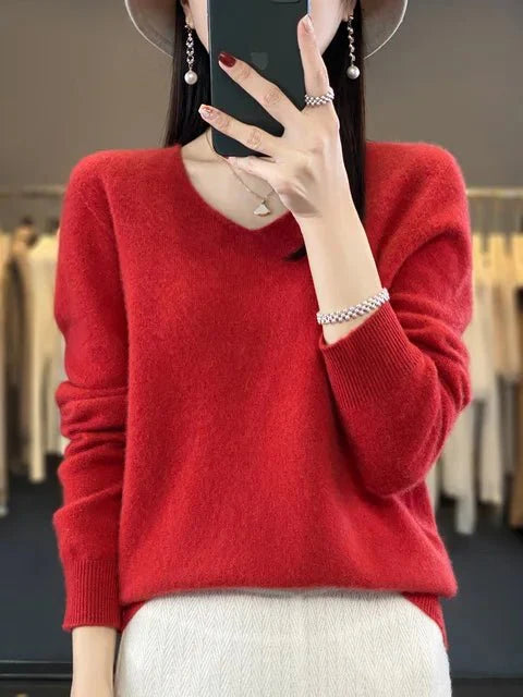 Nerisse | Elegant V-Neck Sweater
