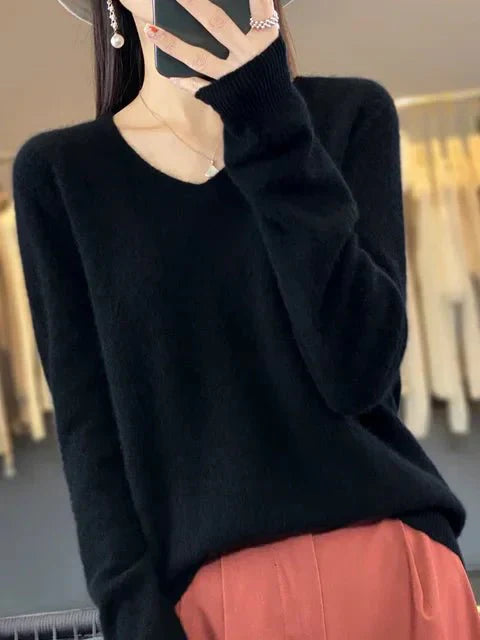 Nerisse | Elegant V-Neck Sweater