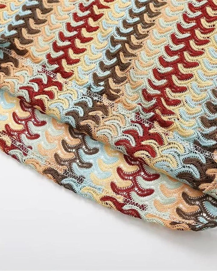 Soraya | Halter Neck Patterned Maxi Dress