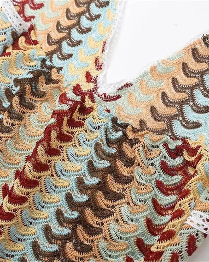 Soraya | Halter Neck Patterned Maxi Dress