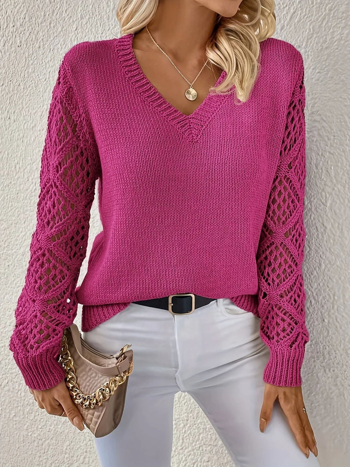 Sierra | Open-Knit Sleeve Sweater