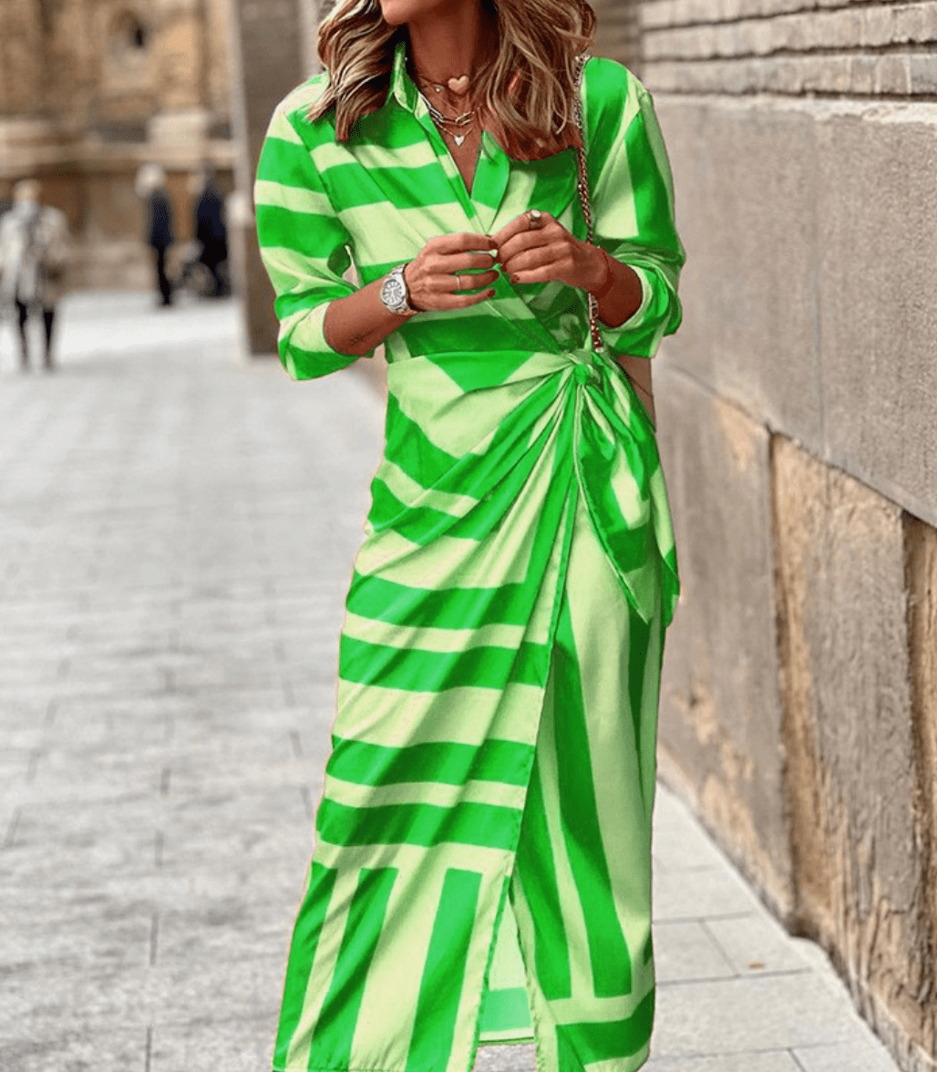 Lorena | Bold Wrap Midi Dress