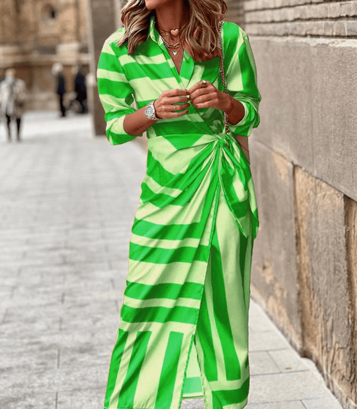 Lorena | Bold Wrap Midi Dress