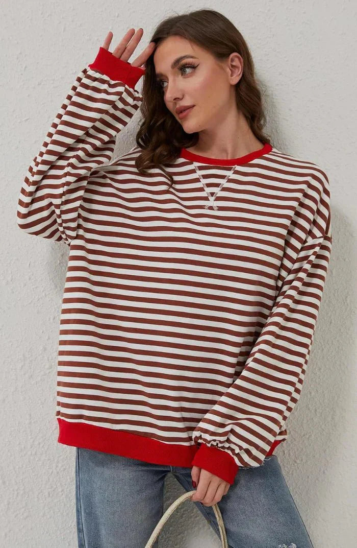 Tane | Oversized Striped Fall Sweater