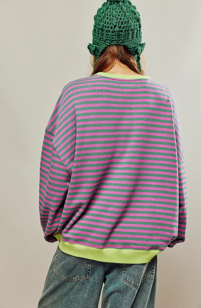 Tane | Oversized Striped Fall Sweater