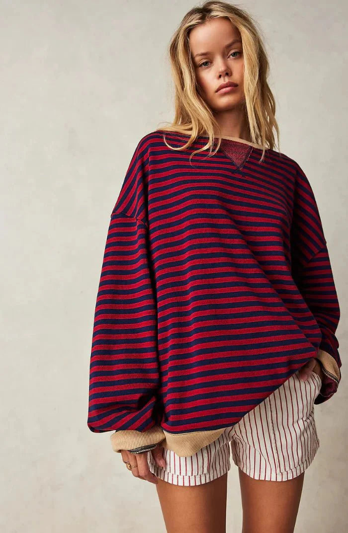 Tane | Oversized Striped Fall Sweater